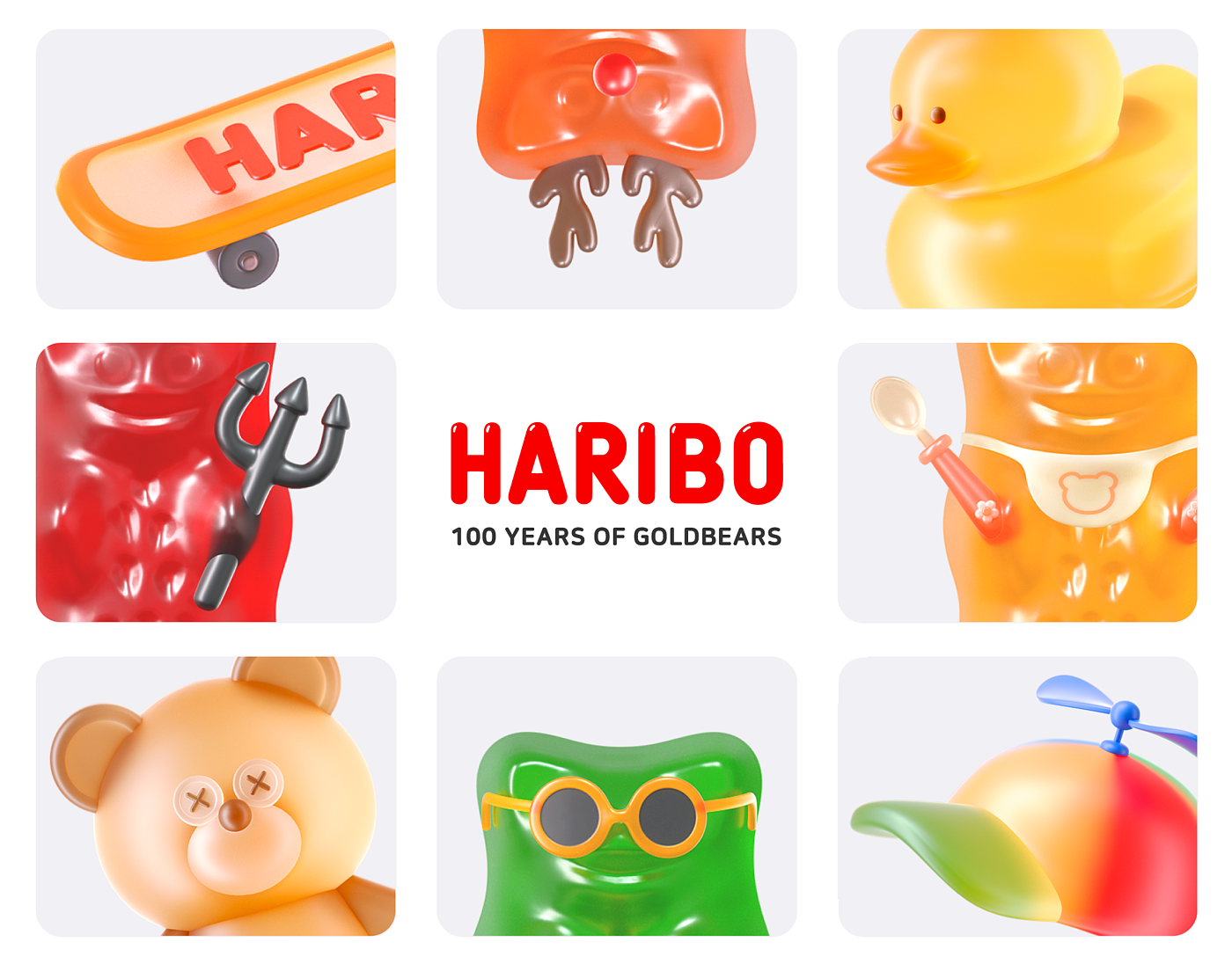 Goldberen，媒体，HARIBO，设计，模型，3d，素材，