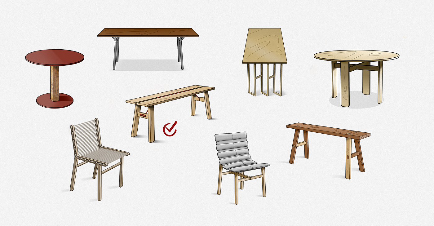 长椅，家具，家居，产品设计，工业设计，椅子，
