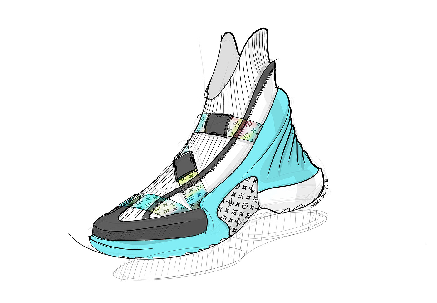 shoes，sketch，product design，fashion，