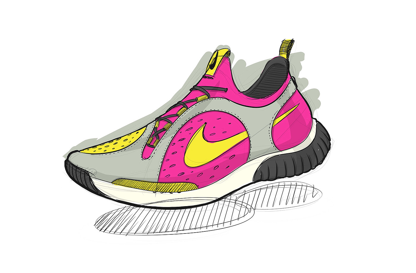 shoes，sketch，product design，fashion，