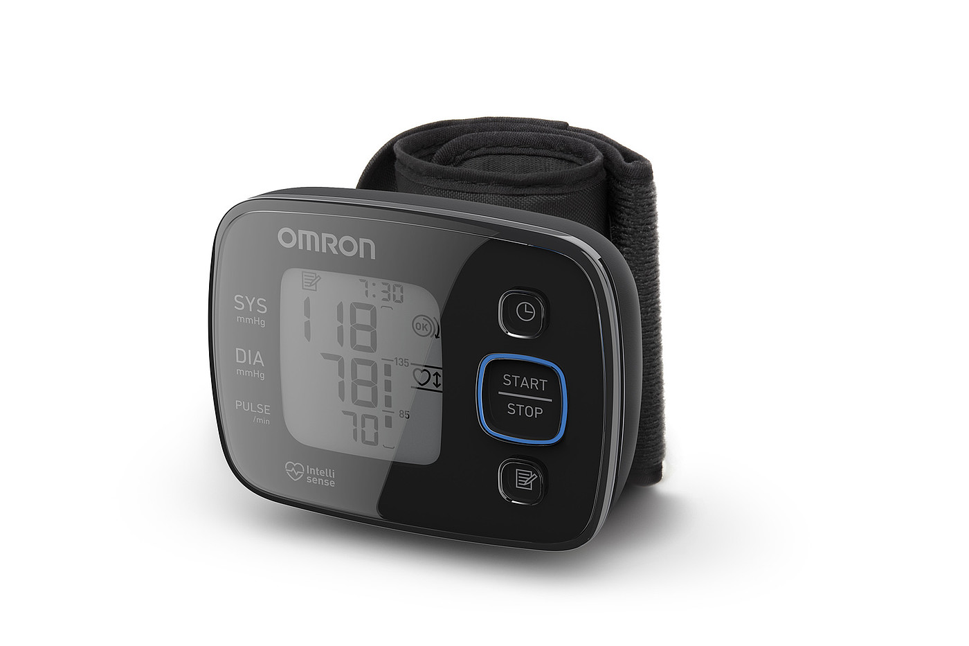 Omron，血压检测器，黑色，