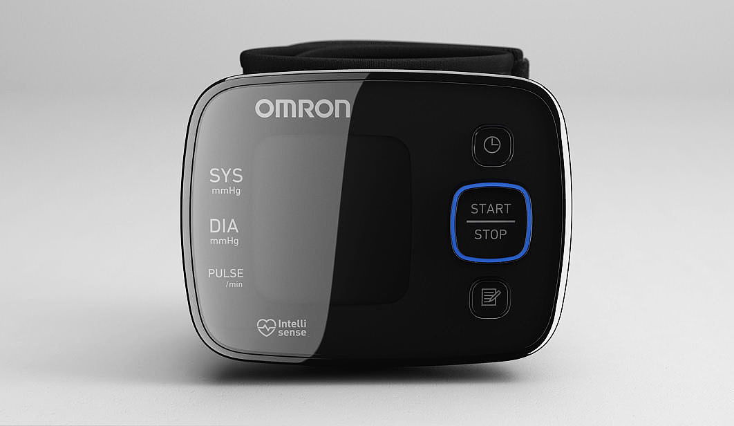 Omron，血压检测器，黑色，