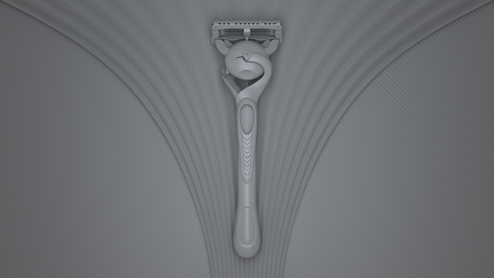 GILLETTE，razor，3D modeling，