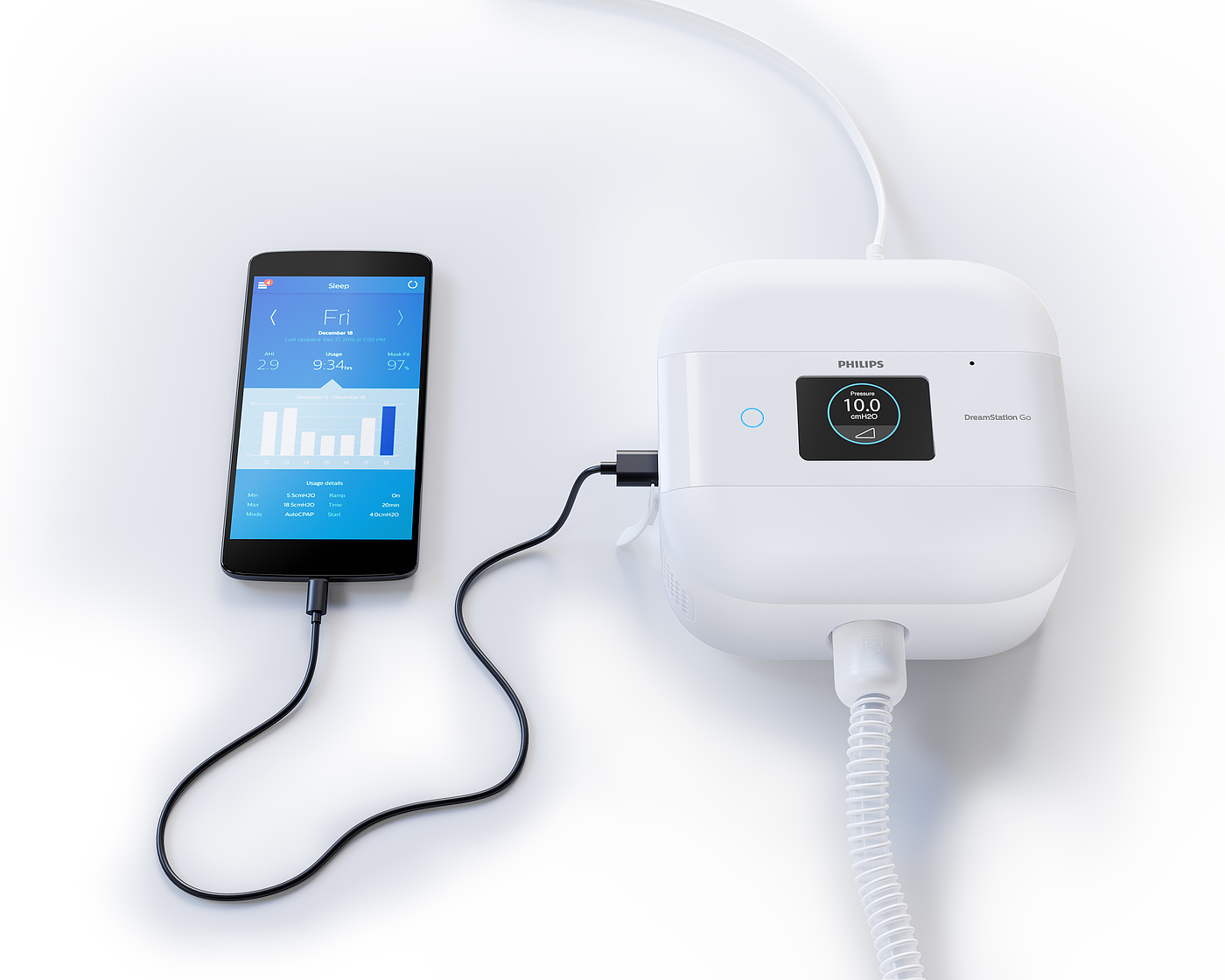 Ventilation pressure treatment equipment，white，Portable，