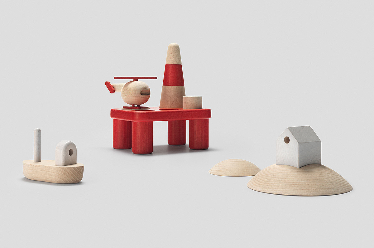Wooden toys，Souptoys，Children's Toys，Suitable for all ages，helicopter，submarine，hillside，house，observation tower，Wood material，ship，gules，Mortise and tenon，Wooden car，Toy car，gules，blue，