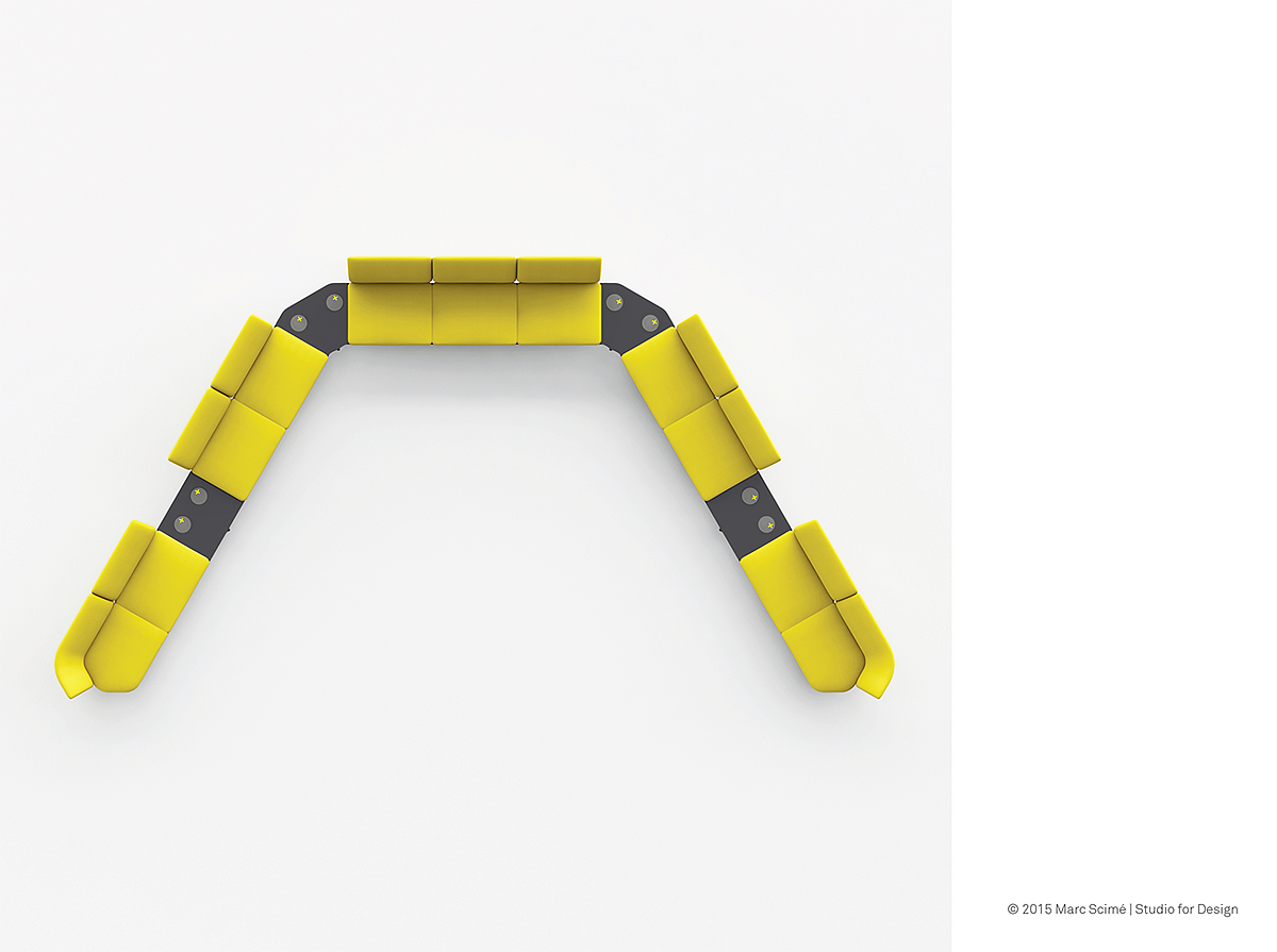 furniture，Home Furnishing，modularization，Public seat，chair，combination，