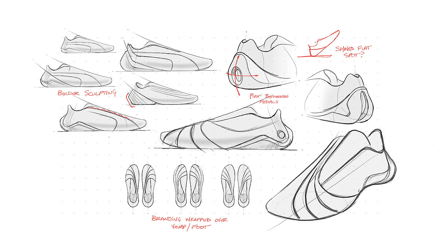 草图，彪马，运动鞋，产品设计，