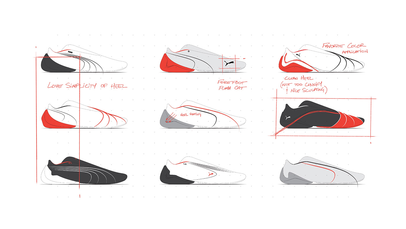 sketch，Puma，sneakers，product design，