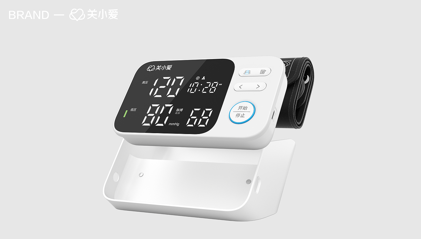 sphygmomanometer，Consumer Medical，Elderly products，Appearance design，industrial design，Bluetooth function，Minimalist design ，Storage design，