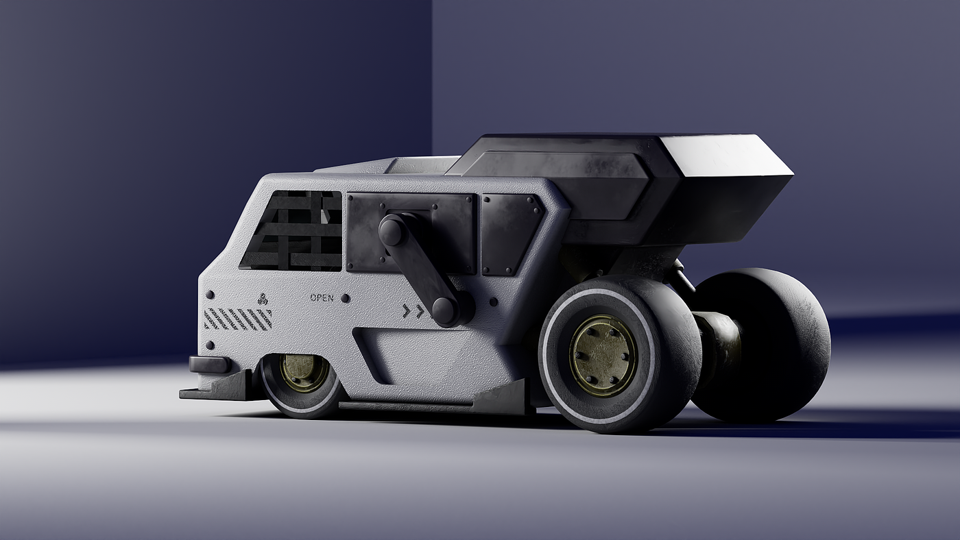 赛博朋克，未来，卡车，3d打印，科幻，