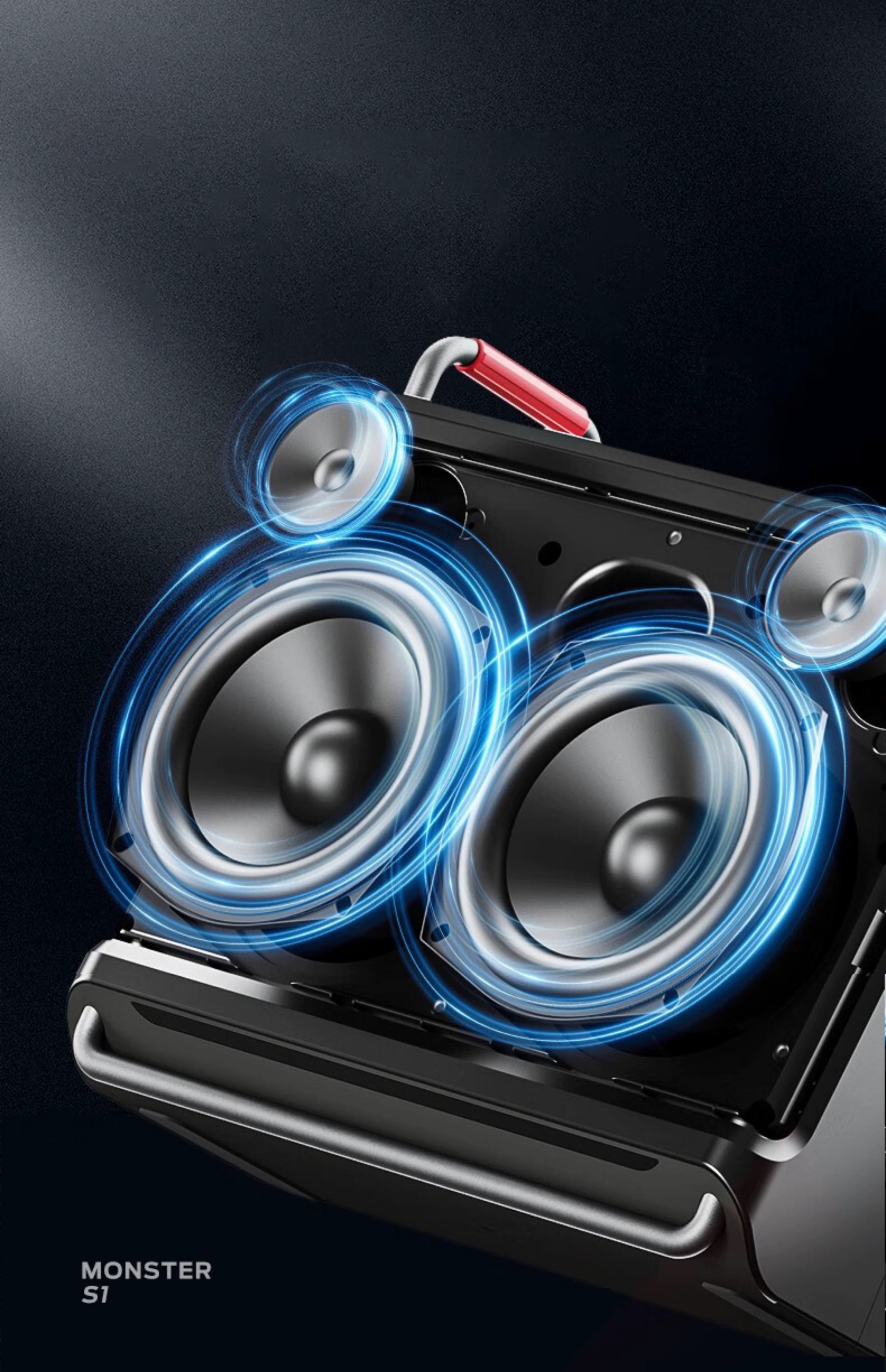 Outdoor portable audio，Smart K song video audio，party-type sound，