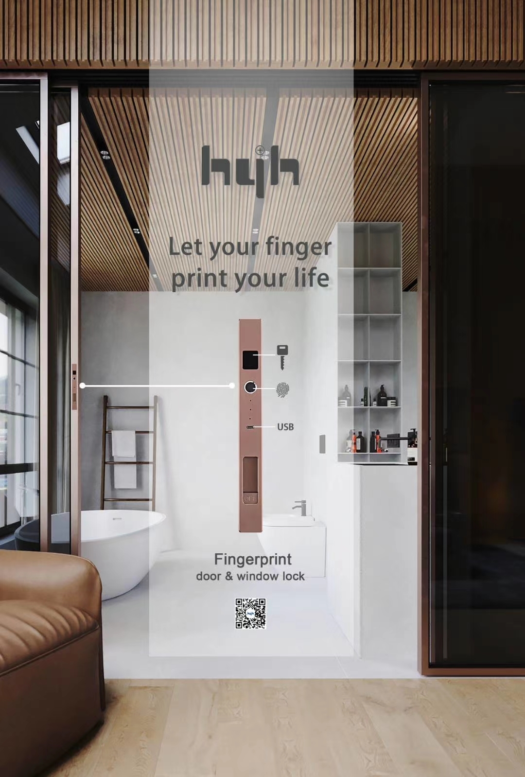 industrial design，Original design，Door lock，Mechanical lock，Fingerprint lock，Broken bridge aluminum fingerprint lock，Handle lock，