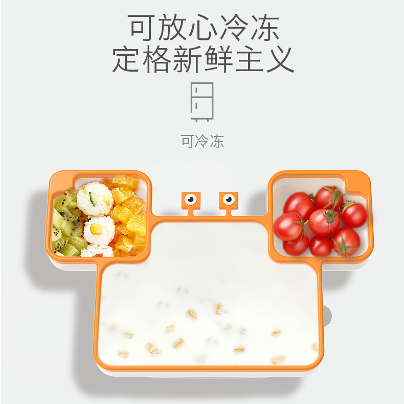 Children, cartoon, dinner plate，