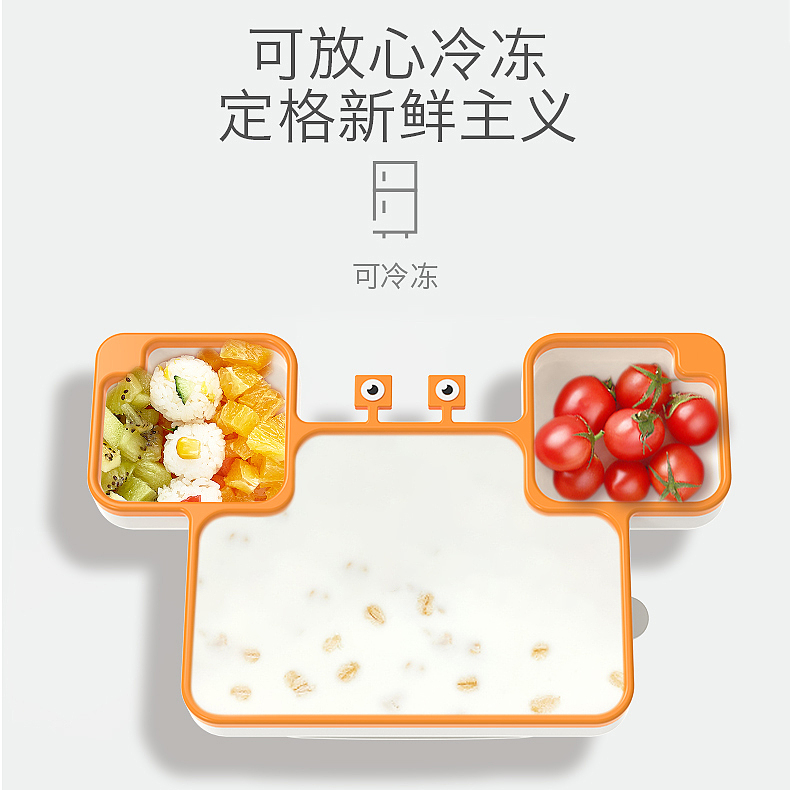 Children, cartoon, dinner plate，