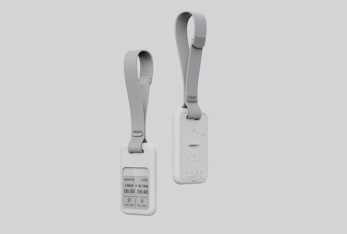 Millet style，luggage tag，Baggage tag，tag，Travel products，Smart Luggage Tag，Render，Draw bar box，