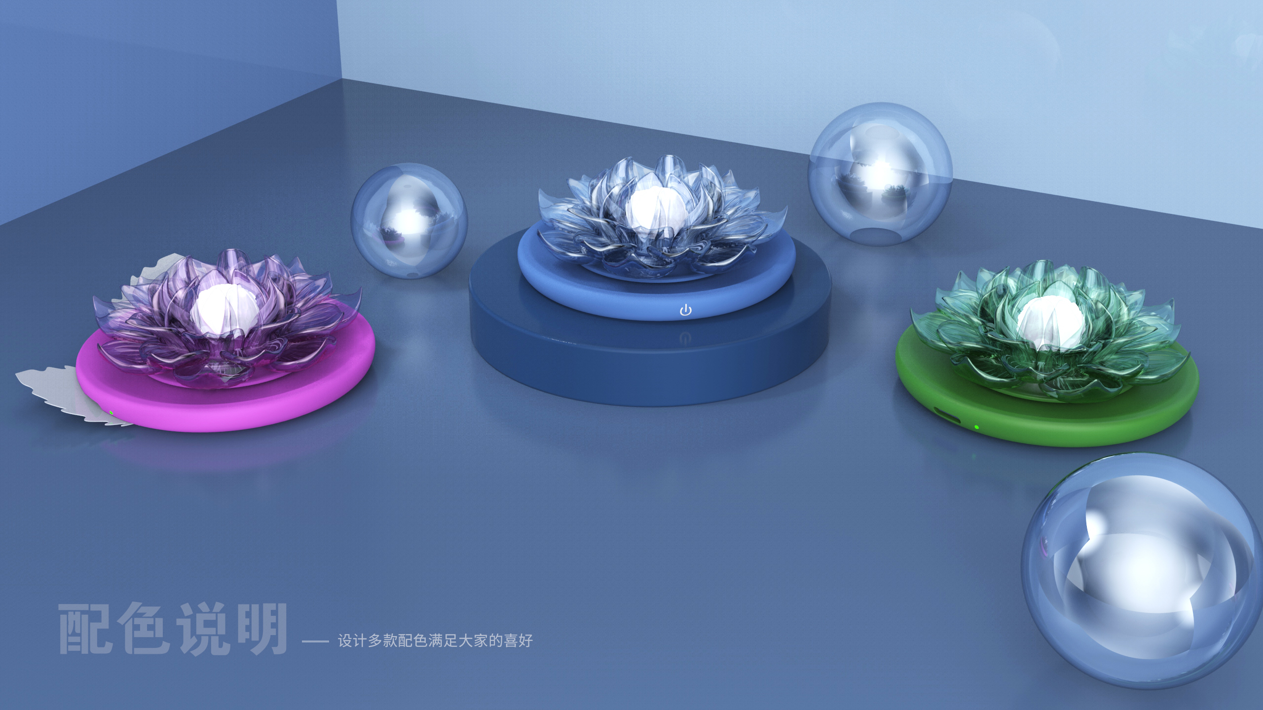 Cultural creation，Snow Lotus，Night light，