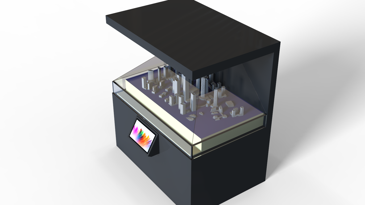 Holographic projection cabinet，270 degree holographic projection cabinet，Holographic projection，