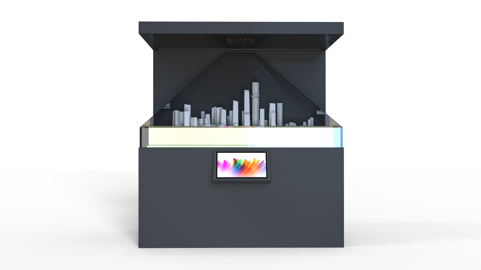 Holographic projection cabinet，270 degree holographic projection cabinet，Holographic projection，