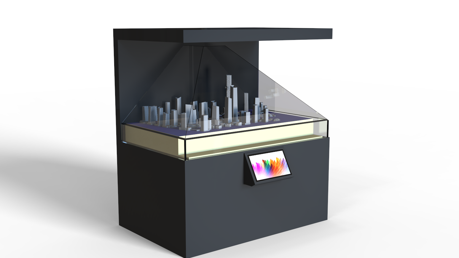 Holographic projection cabinet，270 degree holographic projection cabinet，Holographic projection，