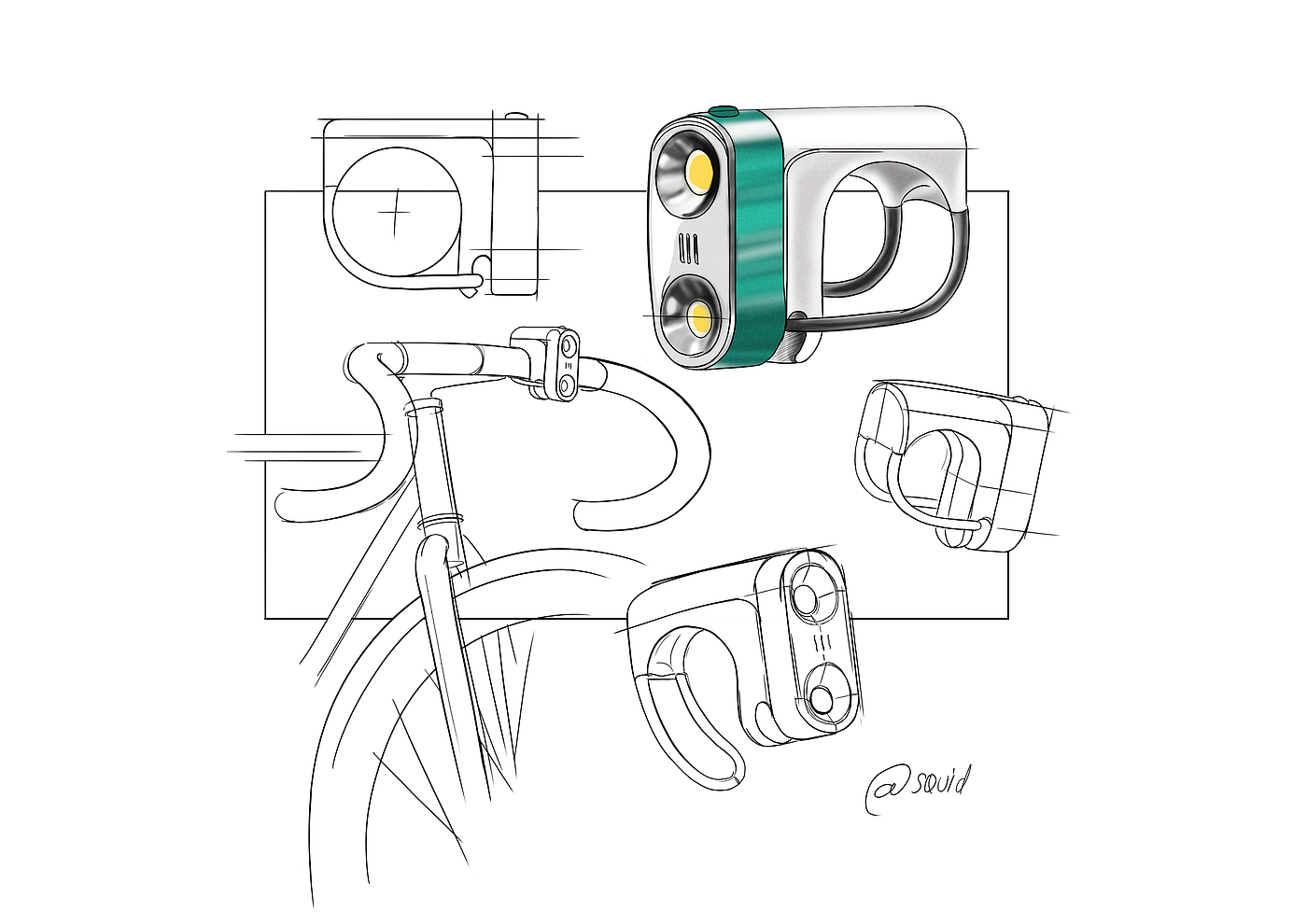 Hand drawn，Ubee ，vehicle，