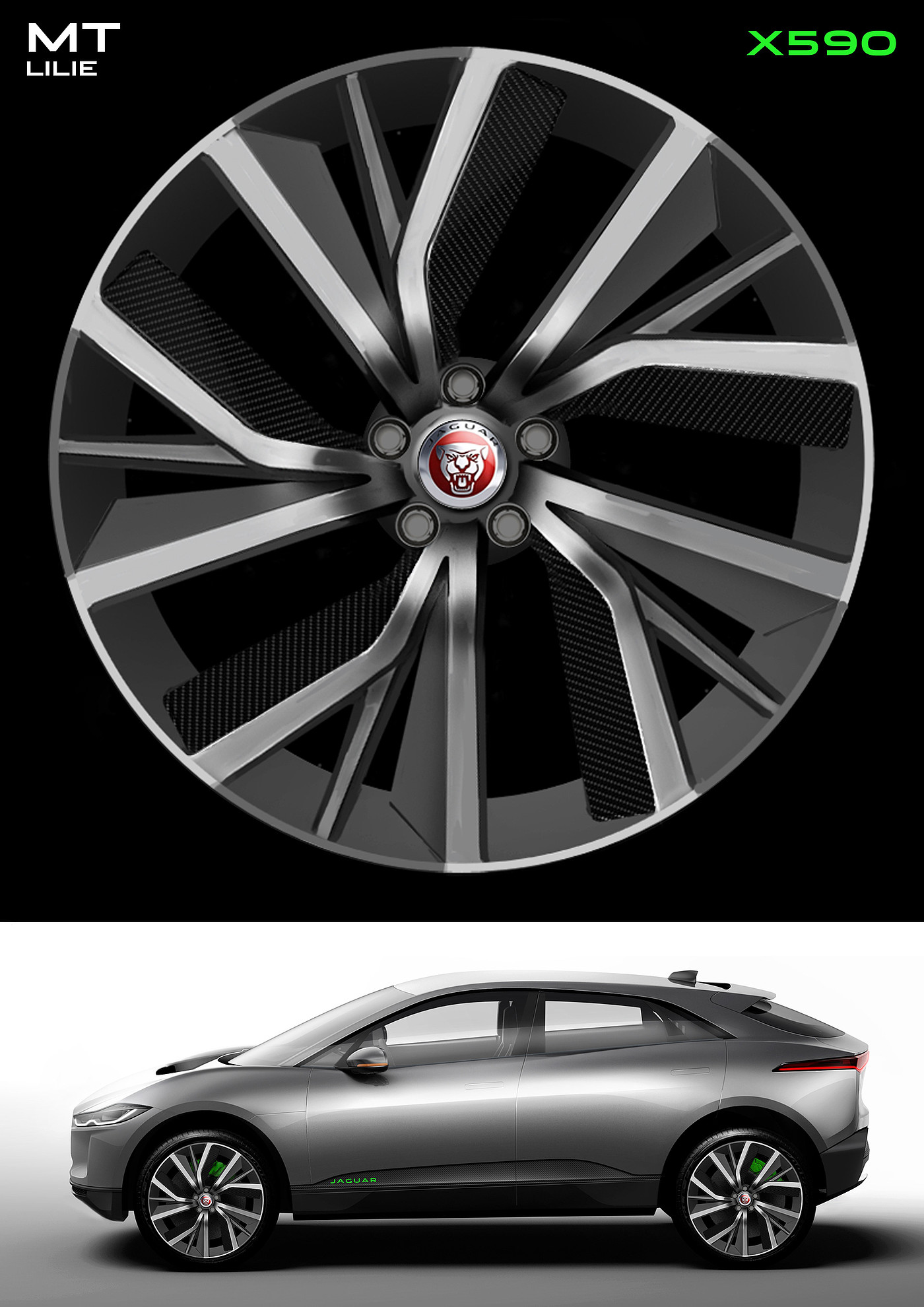 I-Pace，Jaguar，Wheel design，