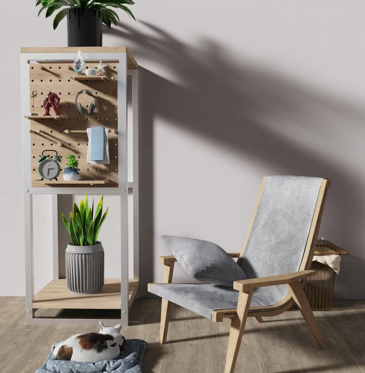 Furniture home, storage, keyshot rendering, flower rack，