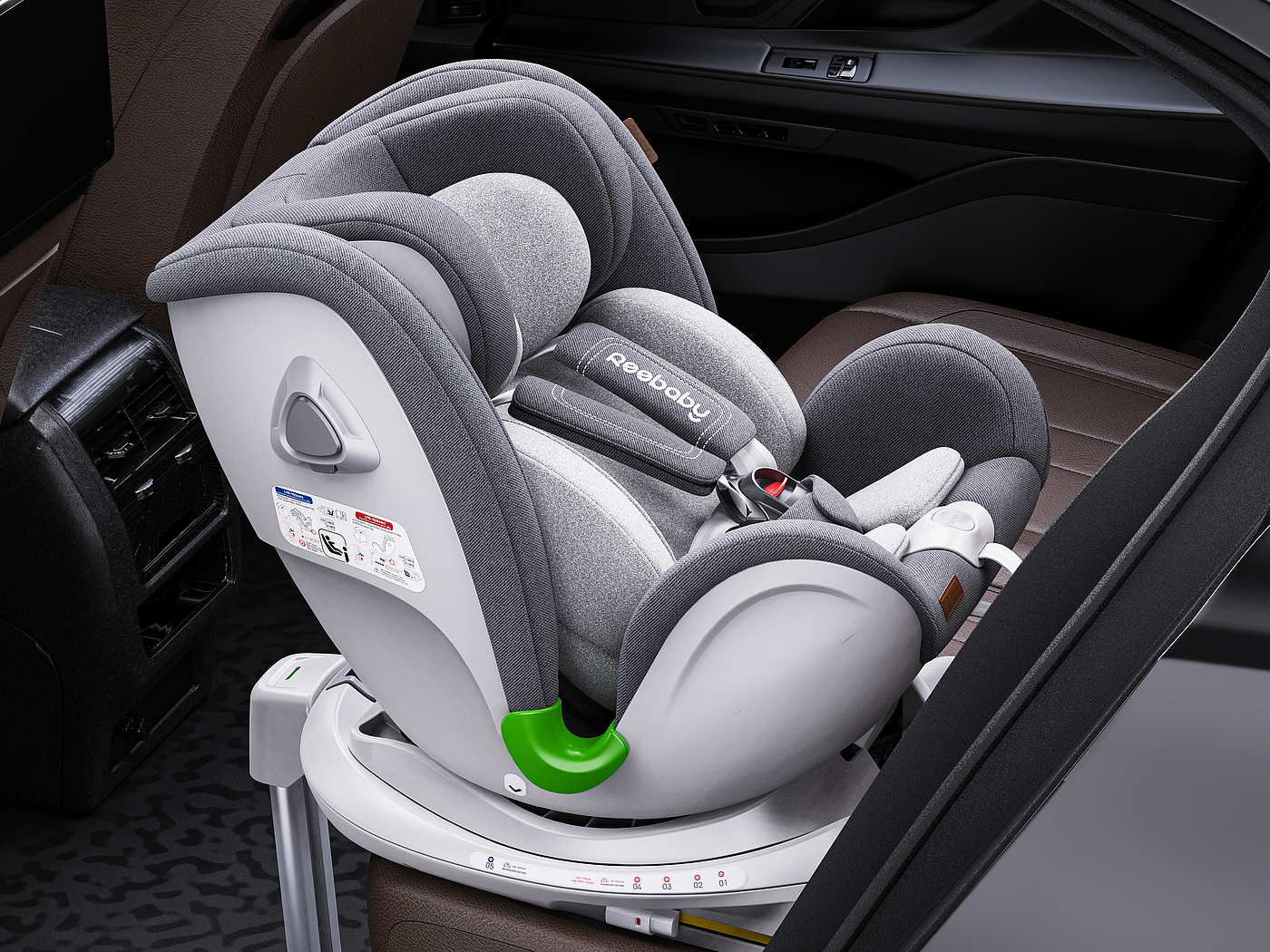 安全座椅，儿童母婴，母婴用品，产品渲染，电商详情，三维渲染，儿童安全座椅，