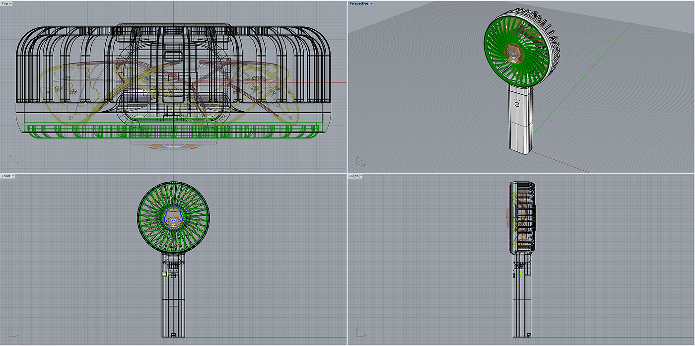 Small fan，modeling，Keyshot rendering，