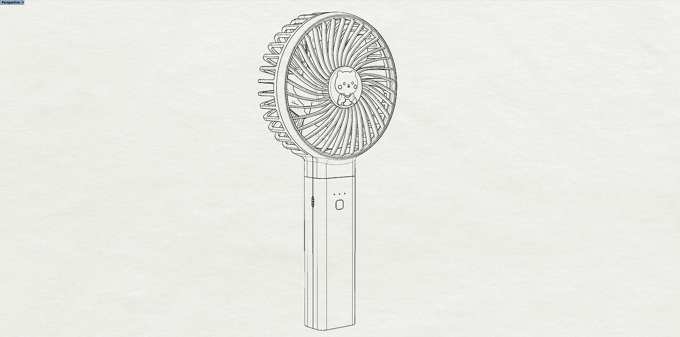 Small fan，modeling，Keyshot rendering，