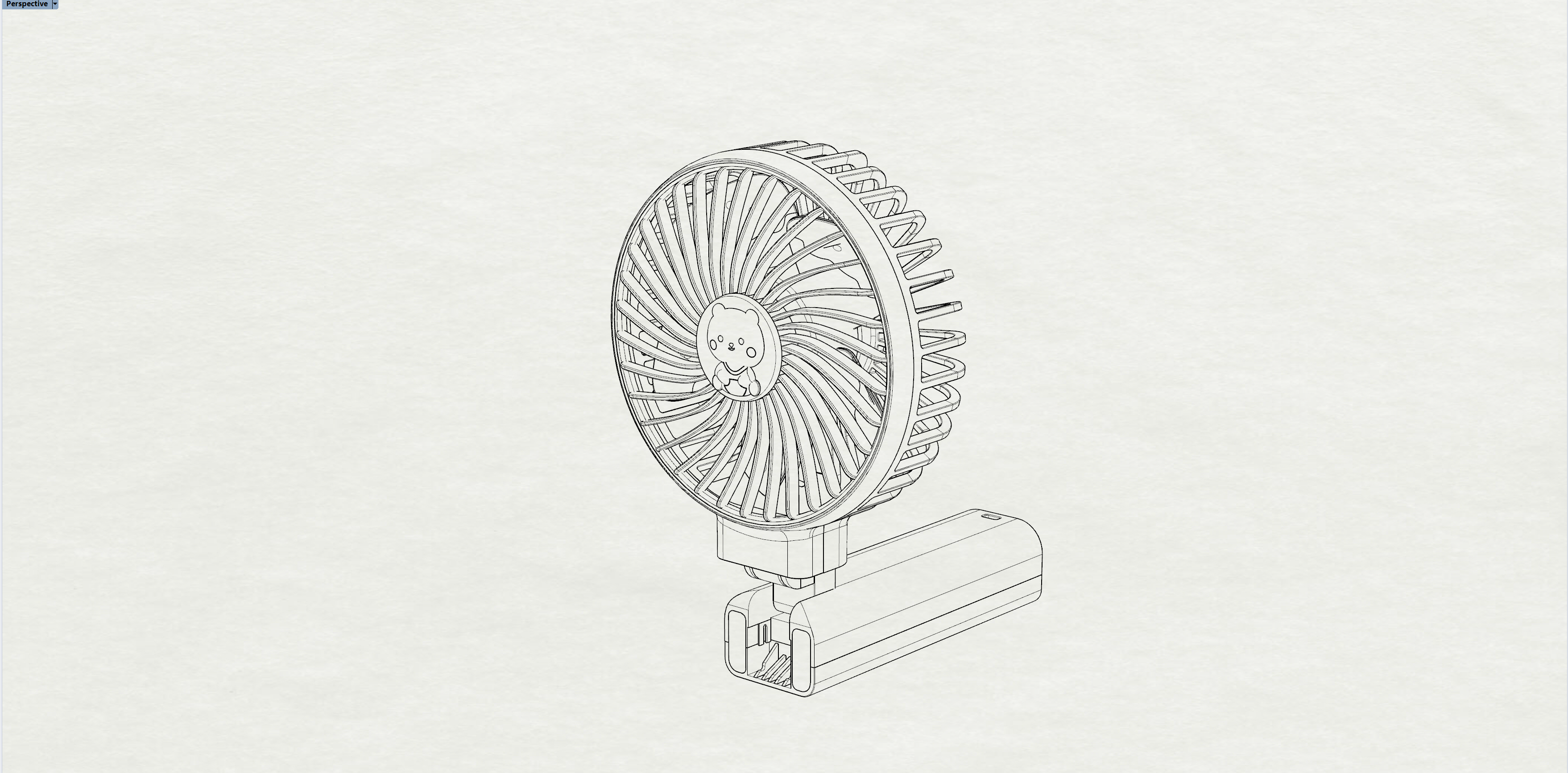 Small fan，modeling，Keyshot rendering，
