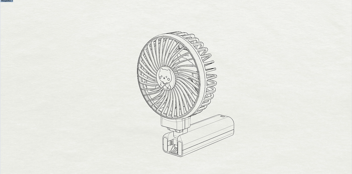 Small fan，modeling，Keyshot rendering，