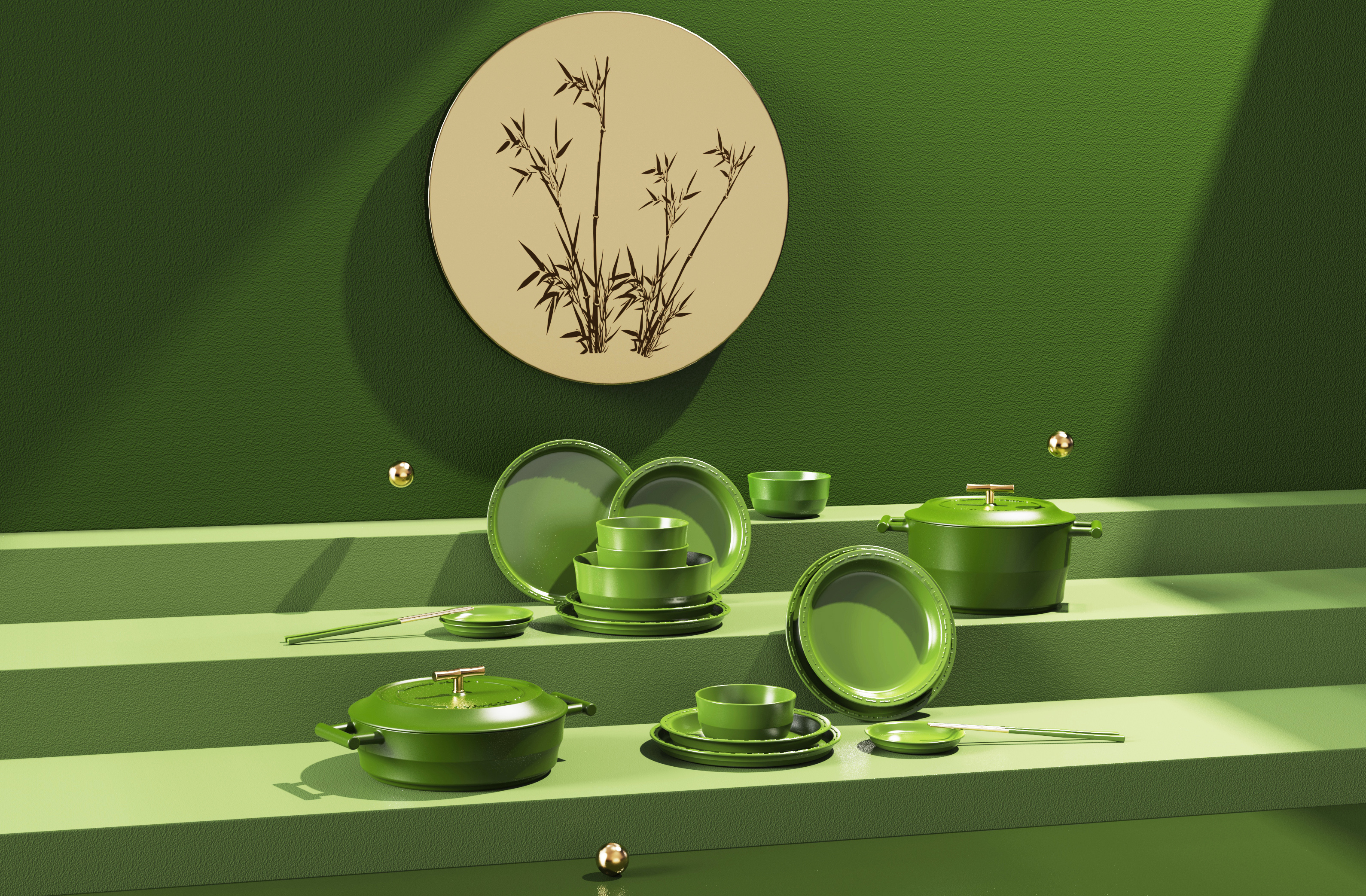 The rising, plum, orchid, bamboo and chrysanthemum, national style, simple atmosphere, gift giving，