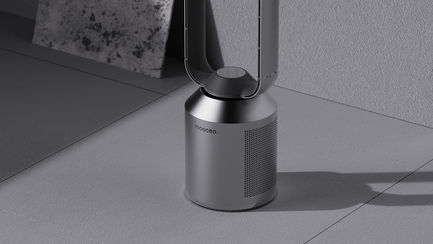 Leafless fan，Tower fan，purifier，moscen，Product appearance design，5�sign，