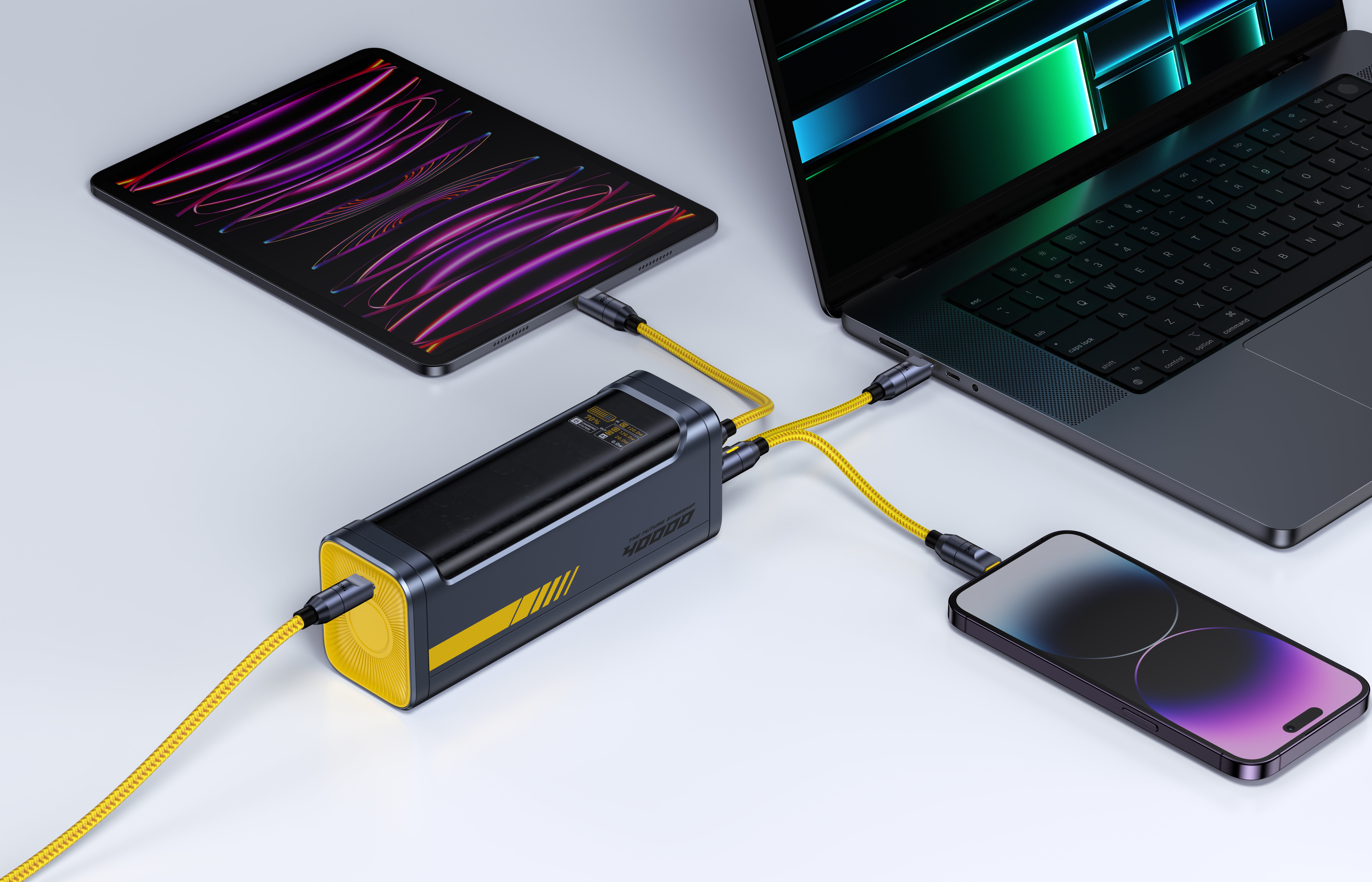 Two-in-one 40000mAh portable power supply，