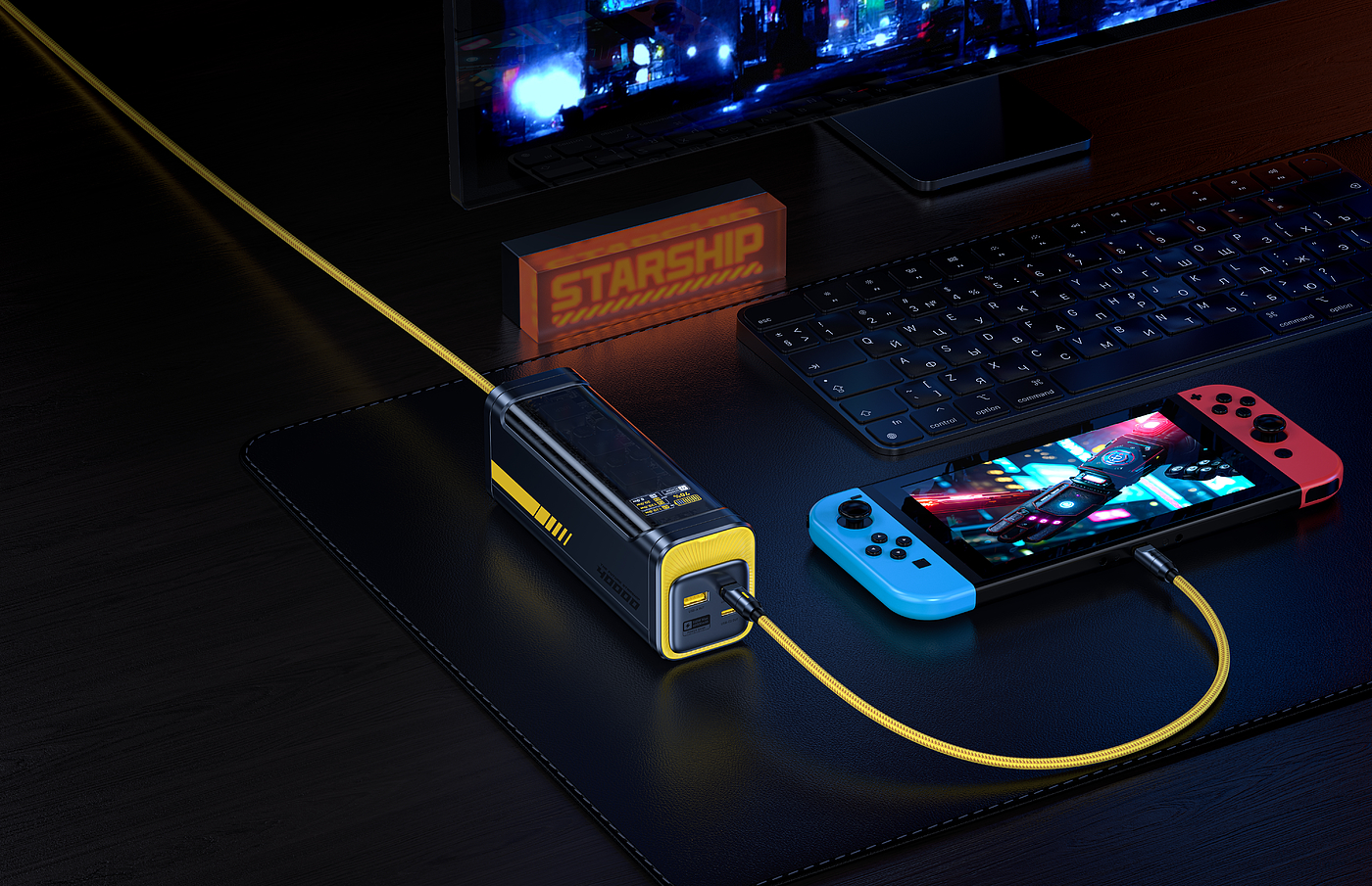 Two-in-one 40000mAh portable power supply，