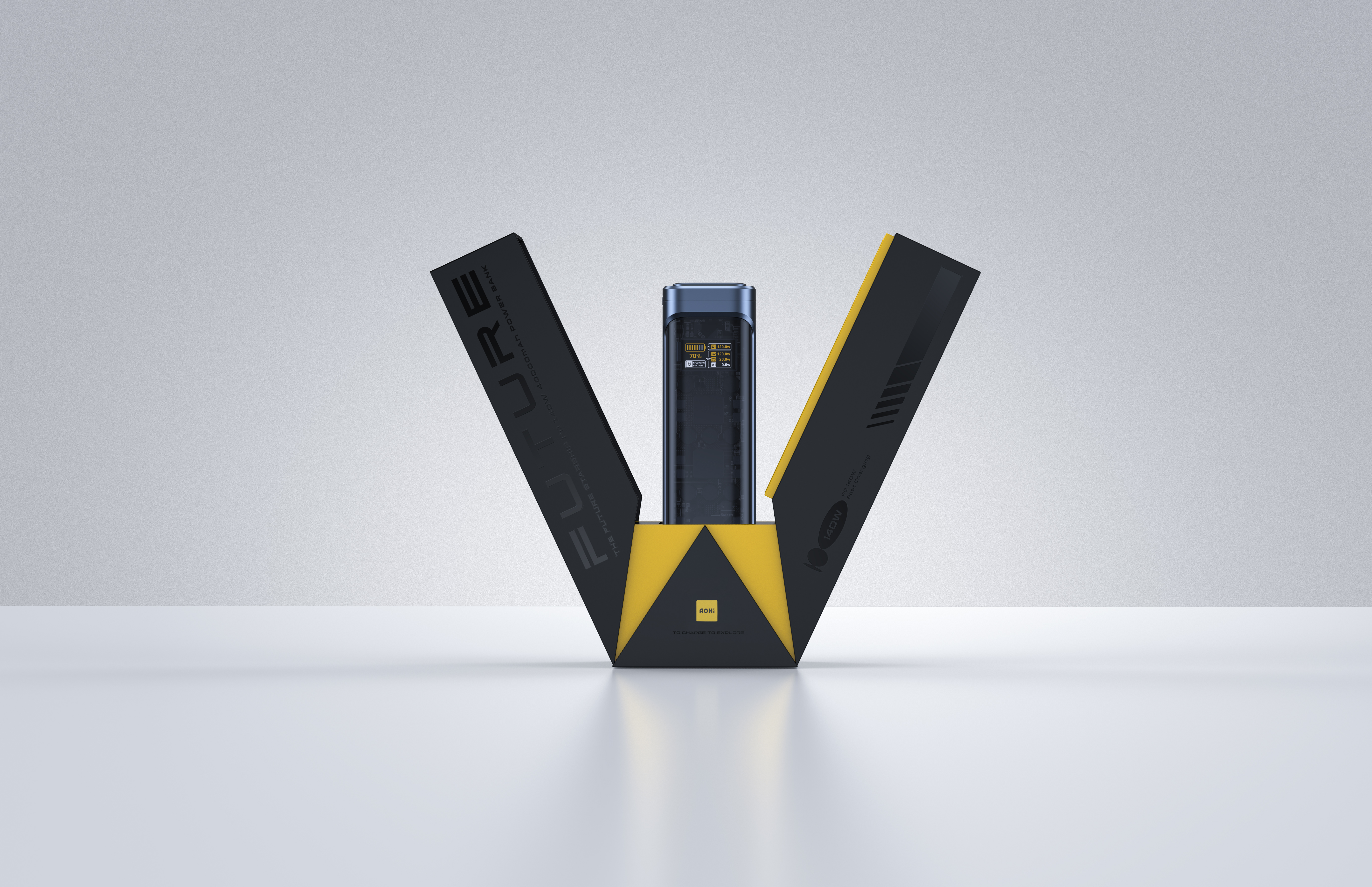 Two-in-one 40000mAh portable power supply，