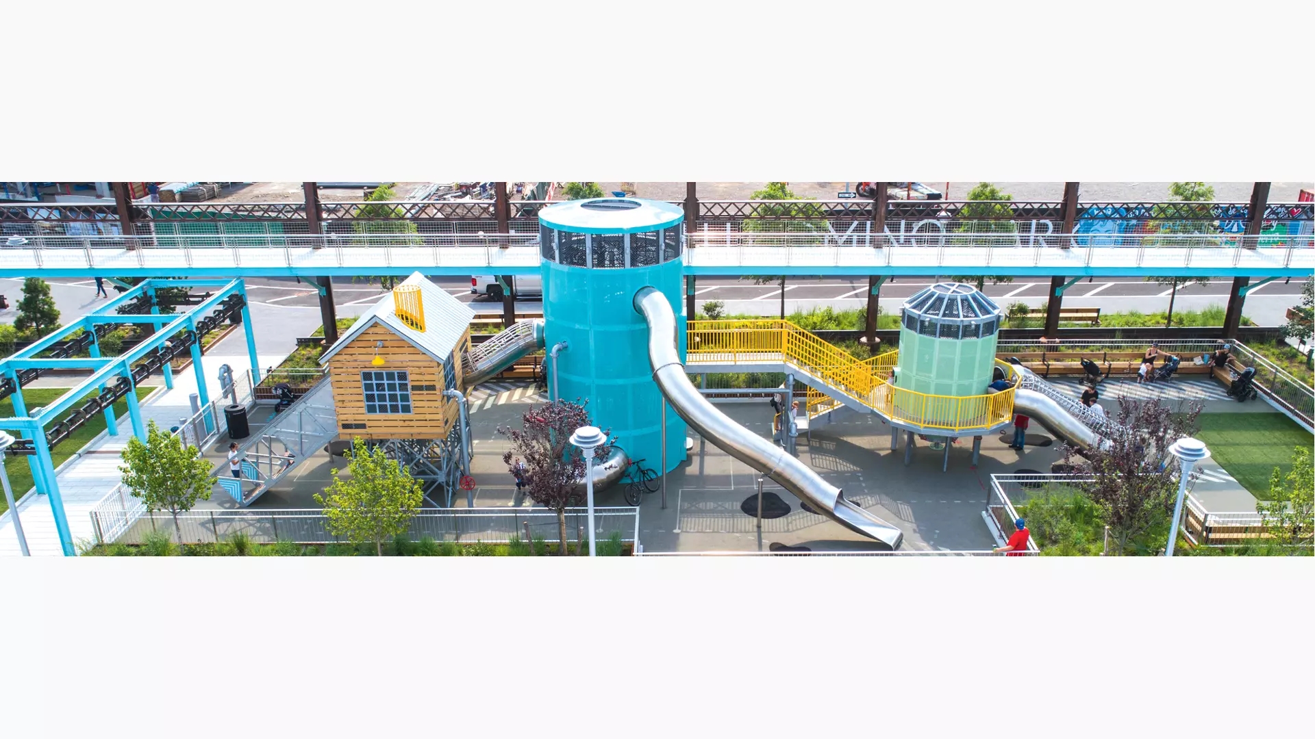 modeling，Outdoor recreation，Slide，park，old building renovation，Children's Playground，