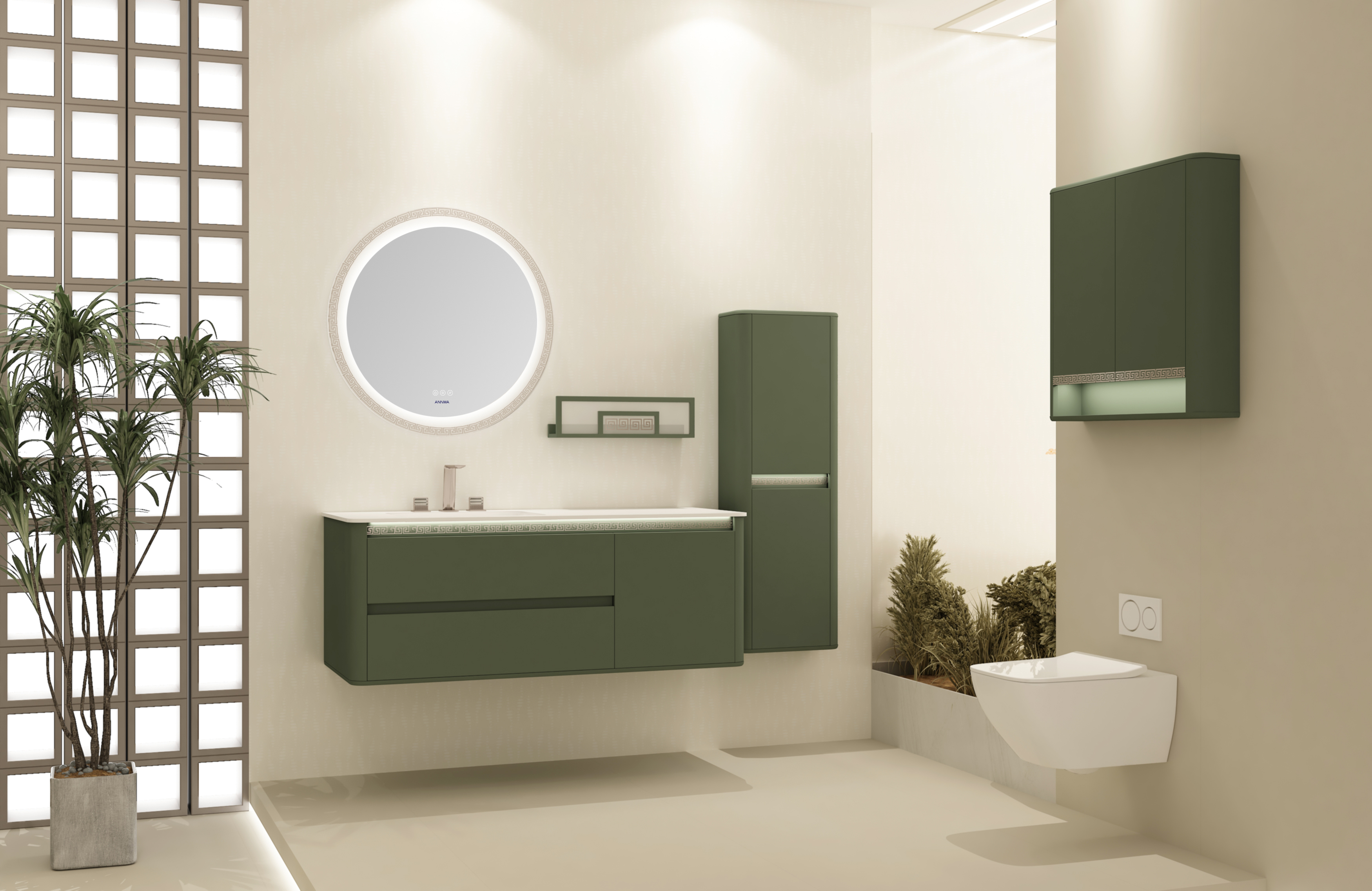 The palate element adopts the main color of Dan cyan，