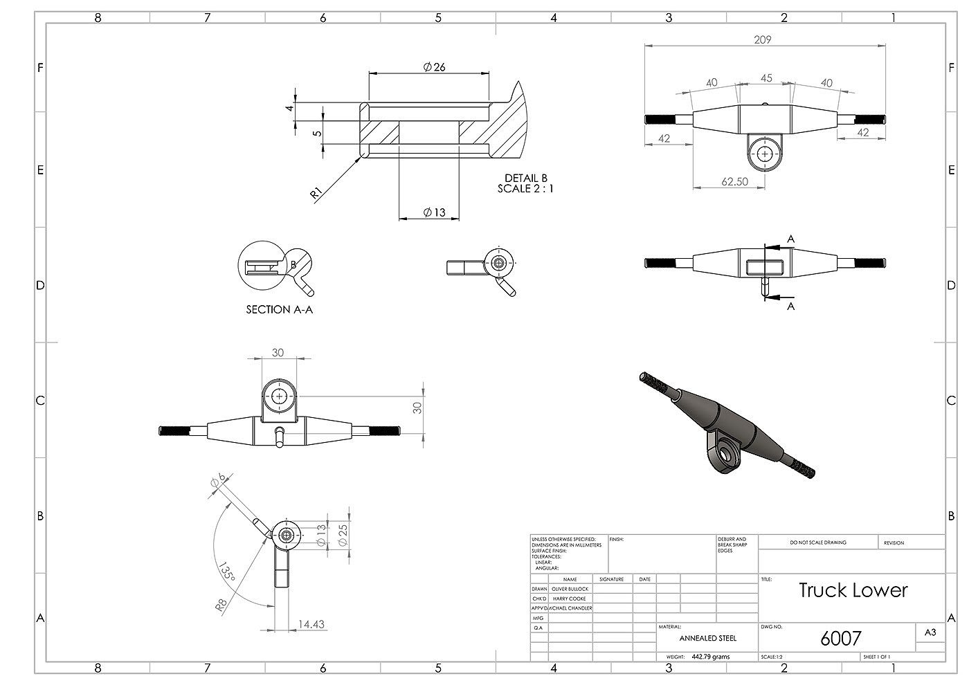 Skate，cad，spare parts，make，