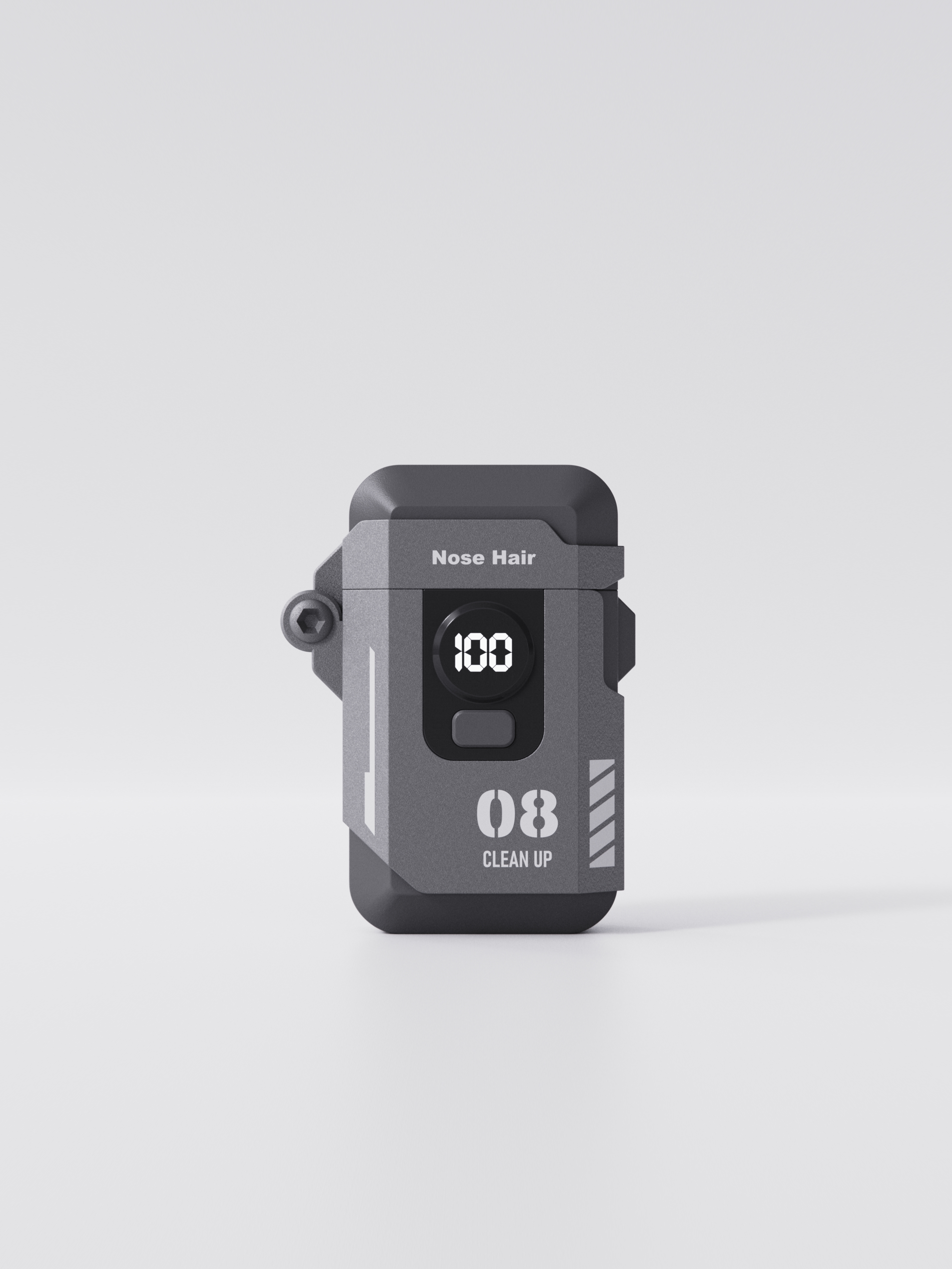 Cyberpunk，Nose hair trimmer，Electric nose hair scissors，Mecha Style，industrial design，Product rendering，