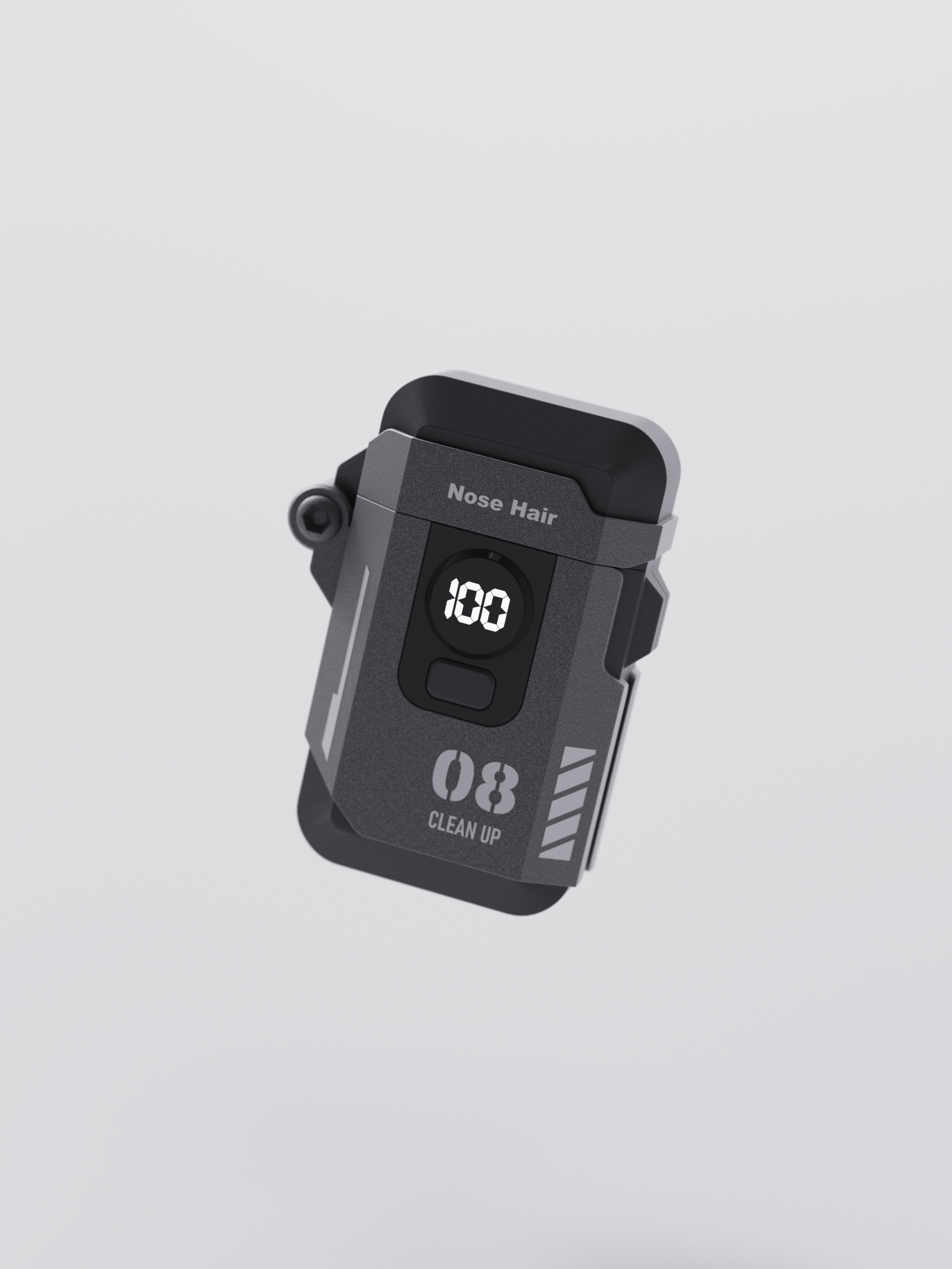 Cyberpunk，Nose hair trimmer，Electric nose hair scissors，Mecha Style，industrial design，Product rendering，