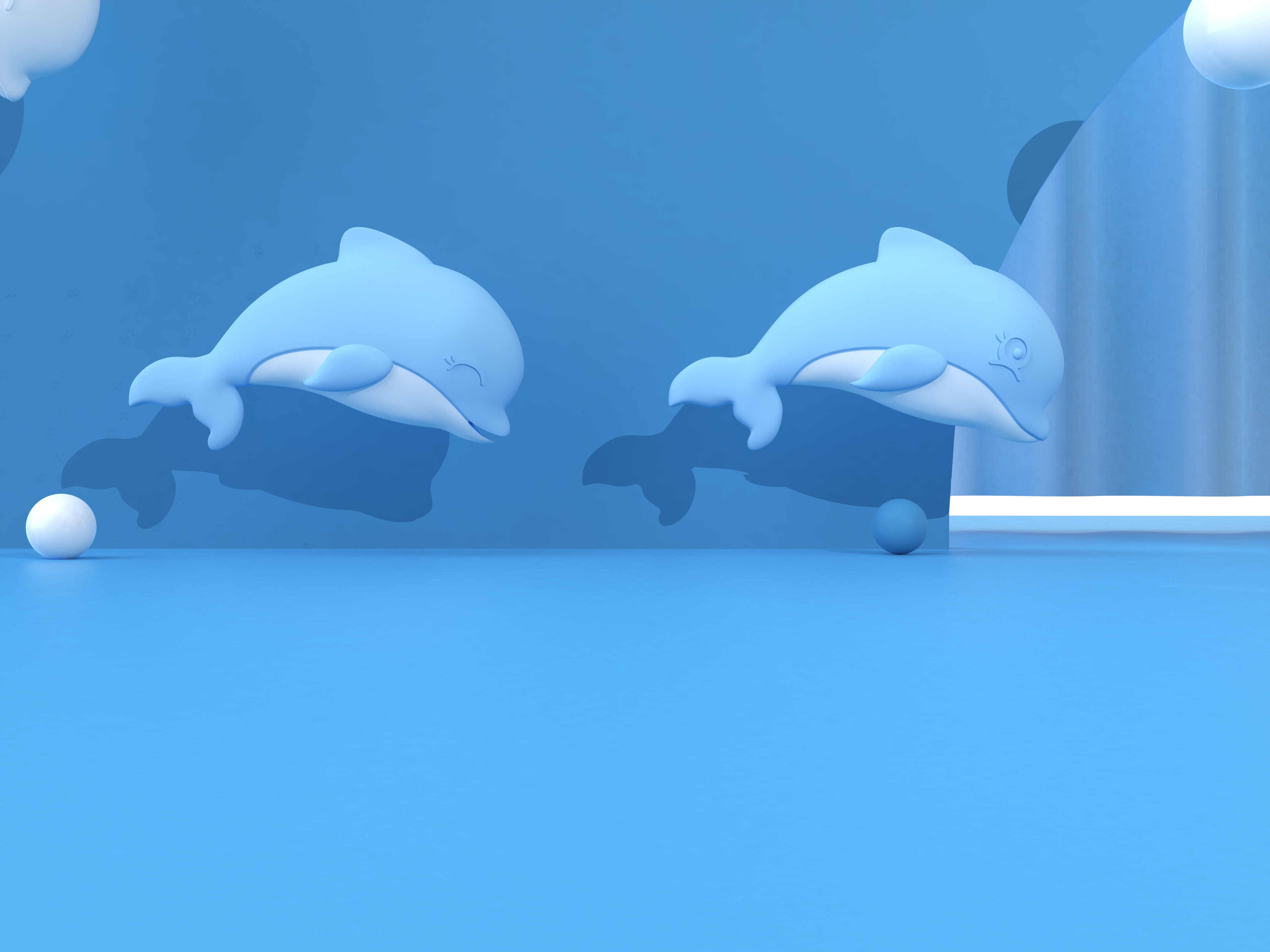 Ice cream，dolphin，Ice cream，animal，dolphin，animal，