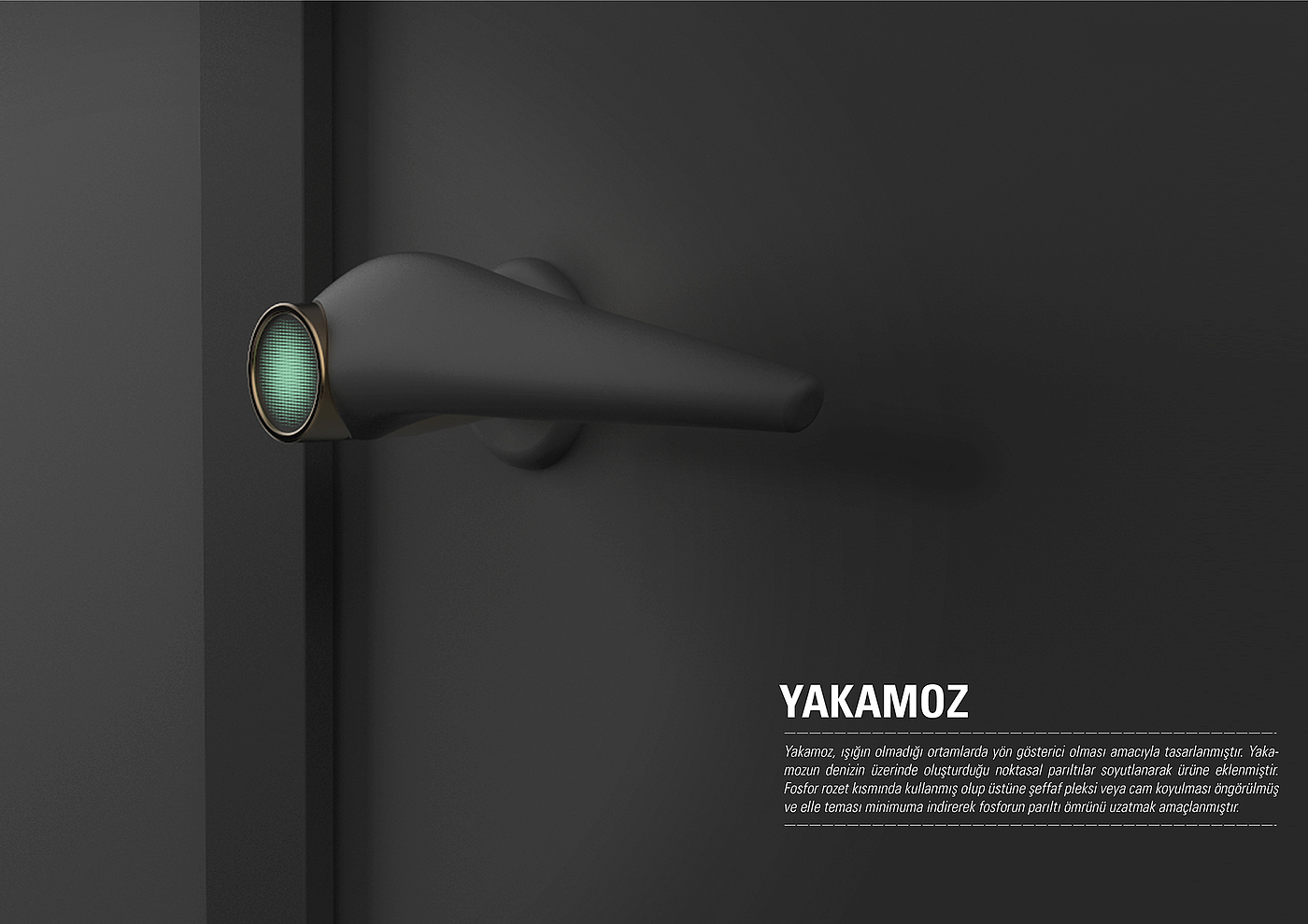 YAKAMOZ，Door handle，intelligence，light，