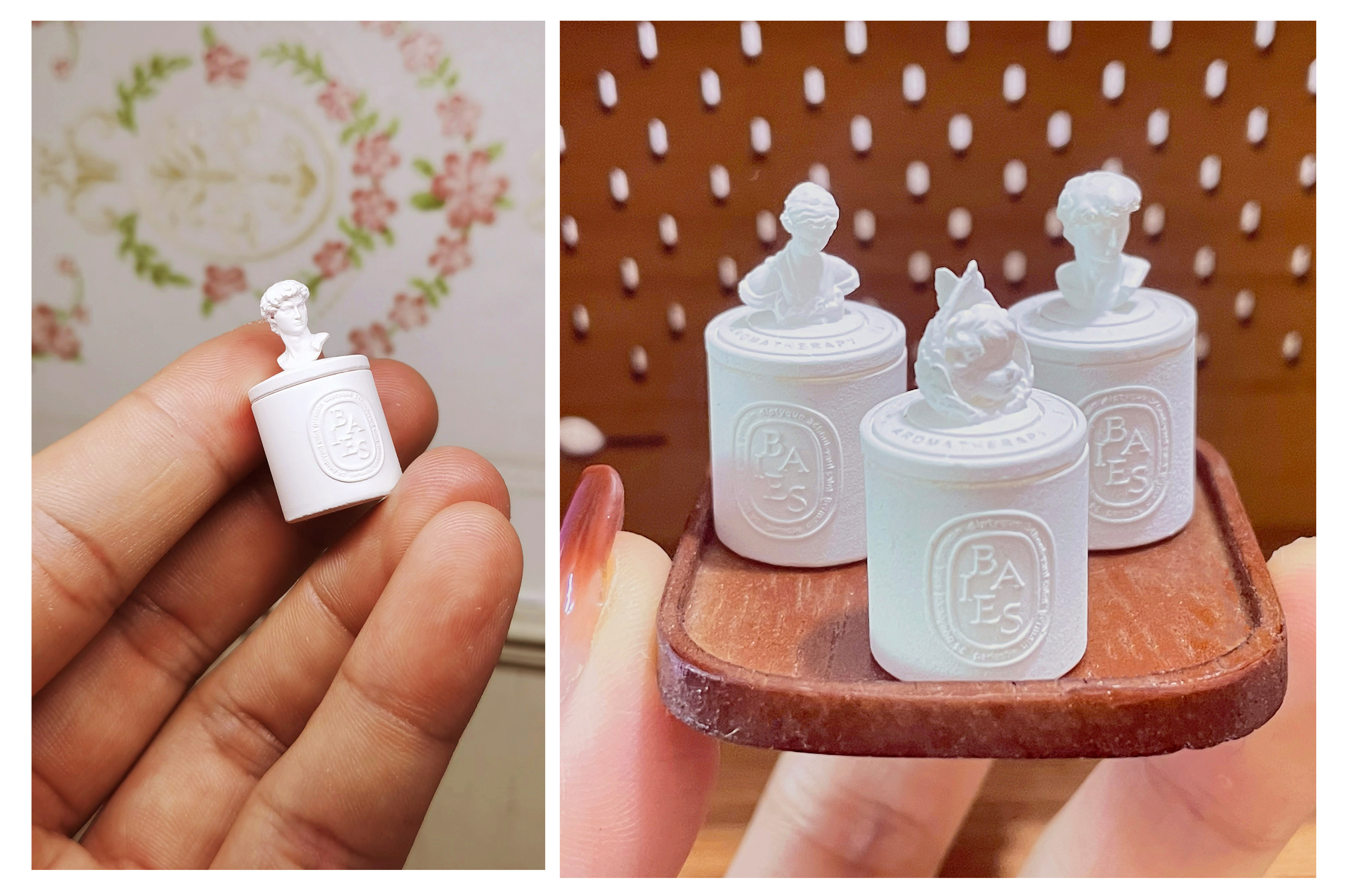 dollhouse，Baby House，Miniature model，Handmade，Gypsum Aromatherapy，fingertip，