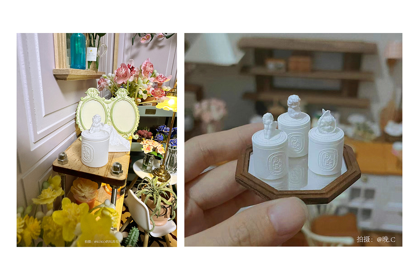 dollhouse，Baby House，Miniature model，Handmade，Gypsum Aromatherapy，fingertip，