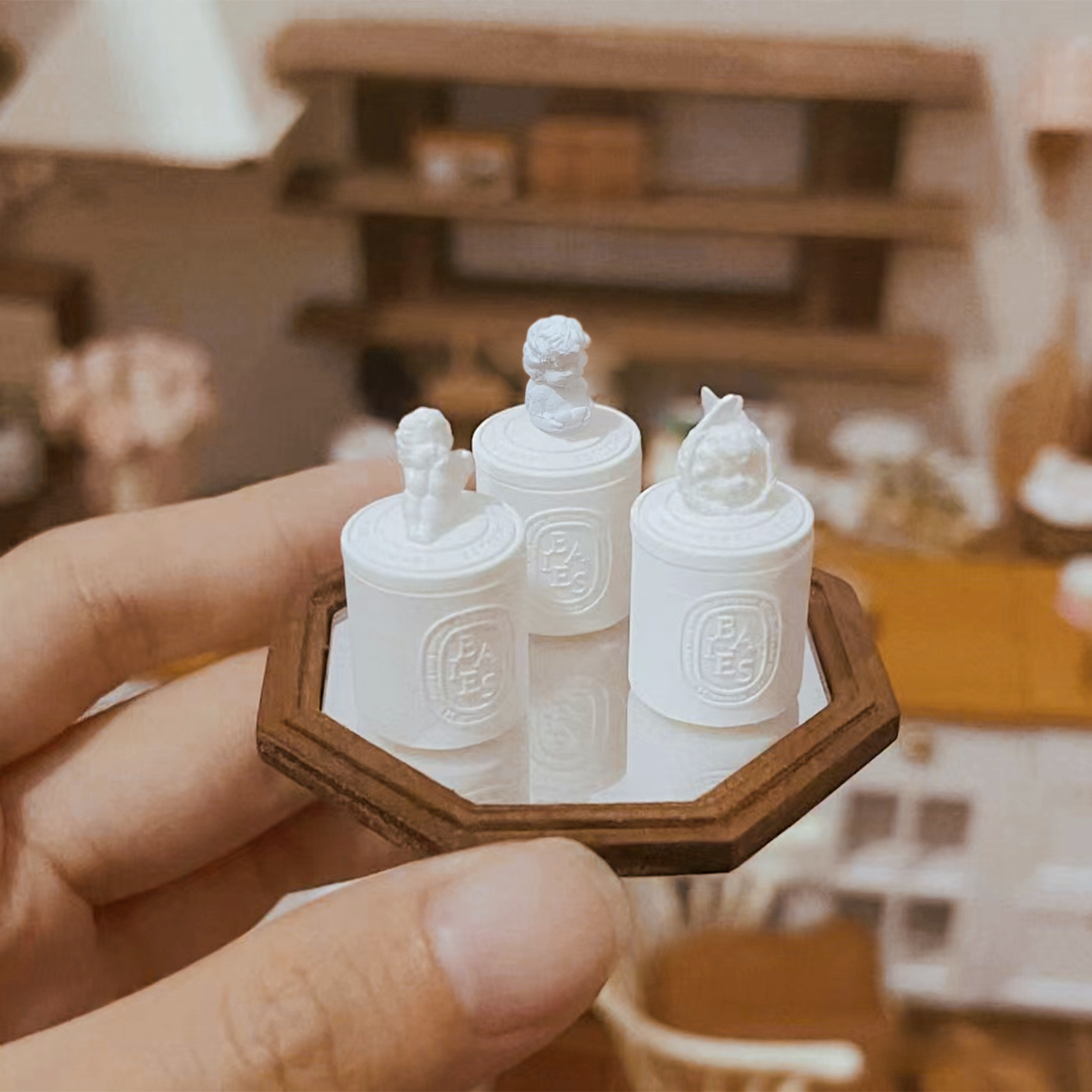 dollhouse，Baby House，Miniature model，Handmade，Gypsum Aromatherapy，fingertip，