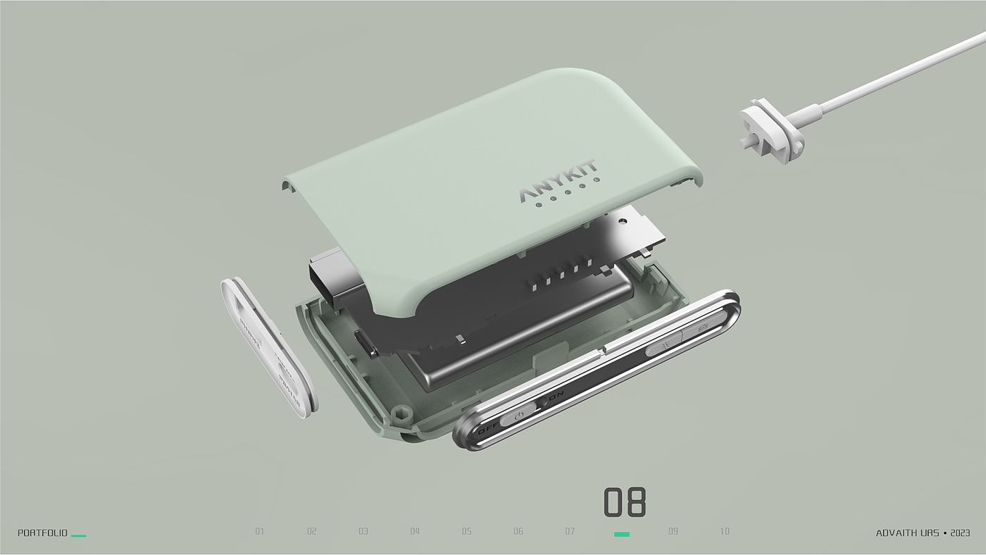 otoscope，Home medical，Morandi，green，square，