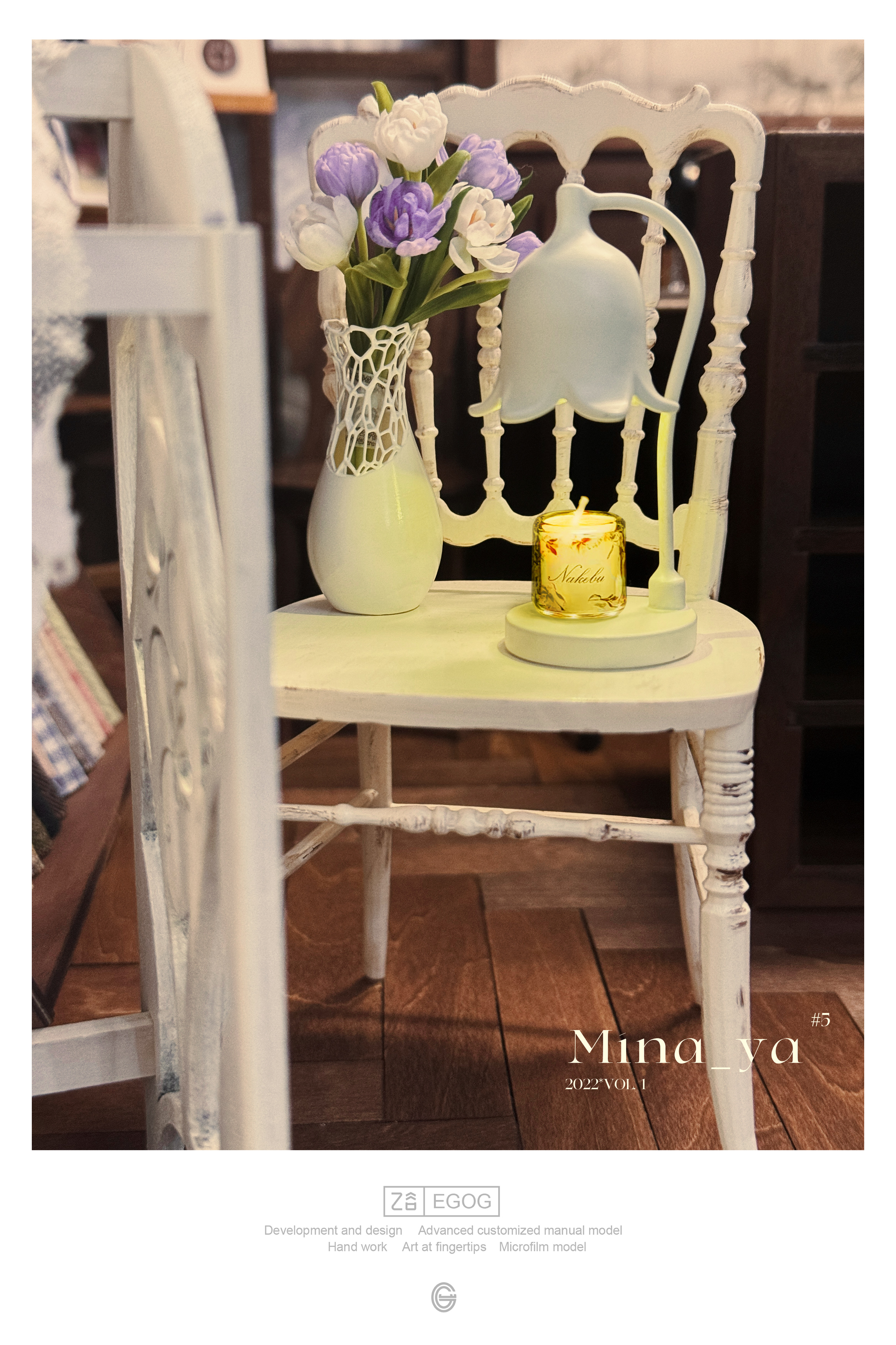 Doll House，dollhouse，melting wax lamp，Miniature model，Handmade，Interphalangeal，