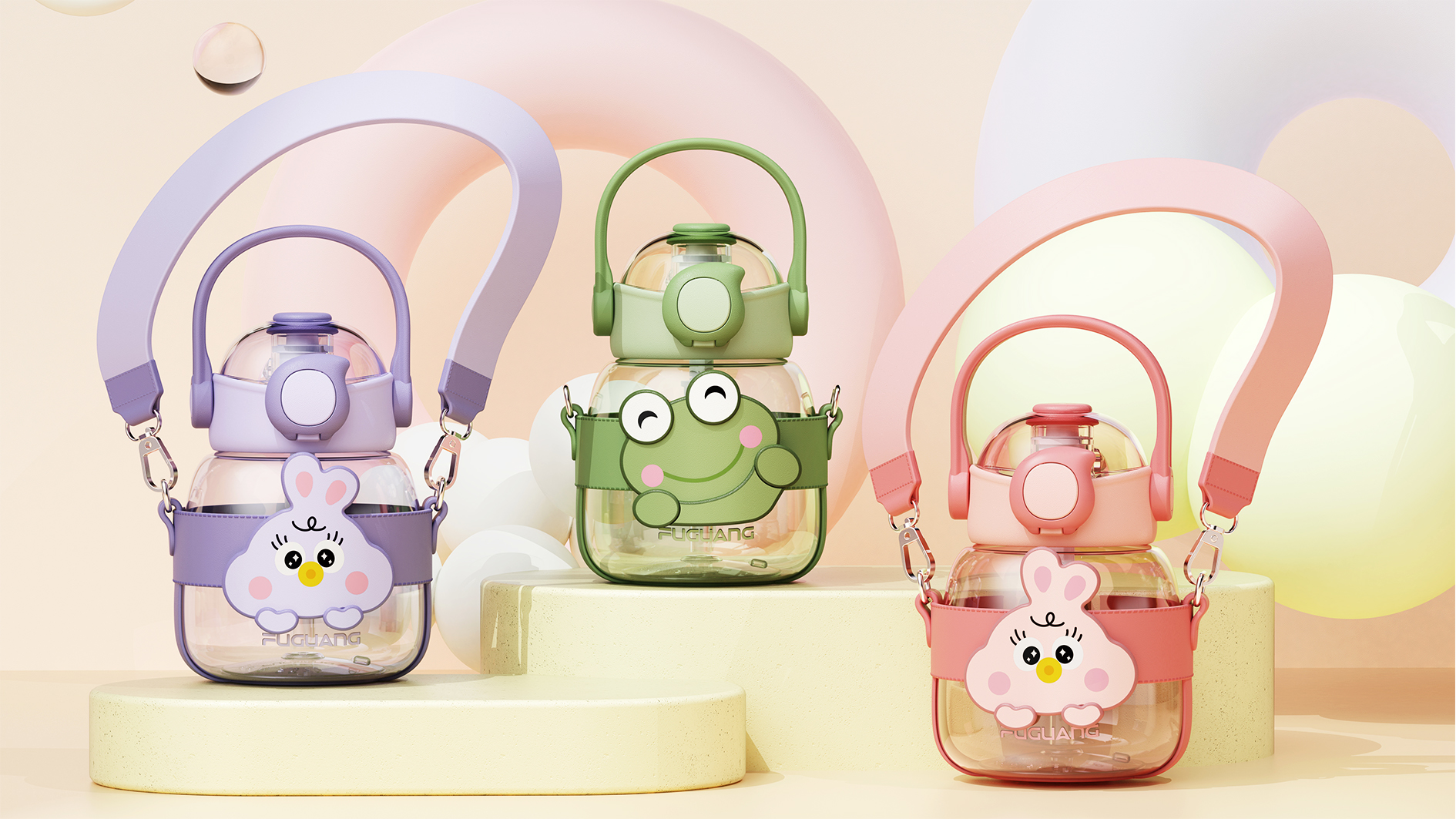 glass，Bouncing cup，lovely，Children's pot，