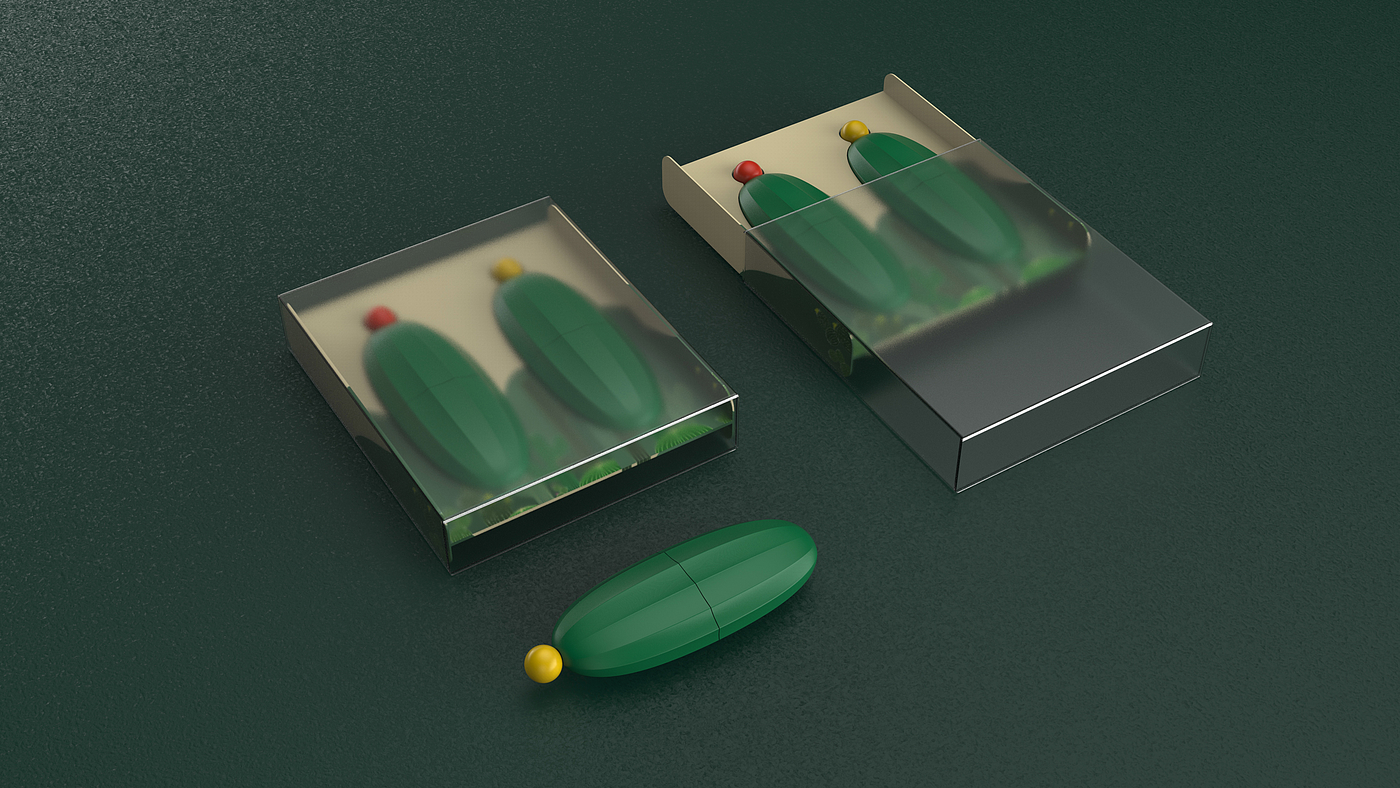 Office products，Stationery design，Highlighter design，Cactus Man，Cultural and creative design，Handle piece，